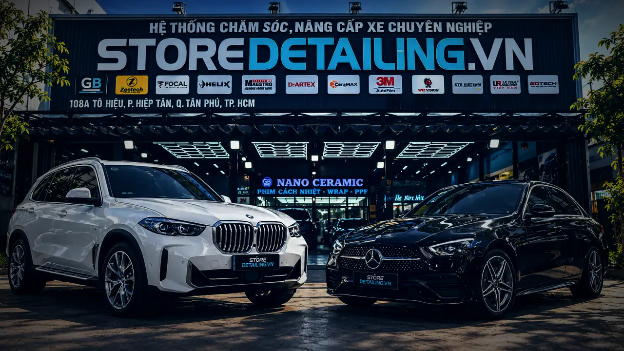 Showroom Store Detailing TP.HCM — hệ thống chăm sóc, nâng cấp xe chuyên nghiệp