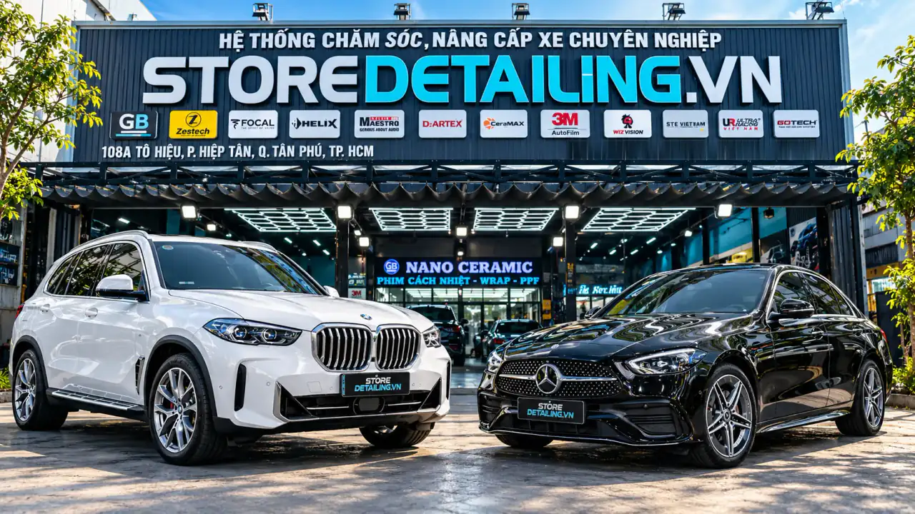 Showroom Store Detailing TP.HCM — hệ thống chăm sóc, nâng cấp xe chuyên nghiệp