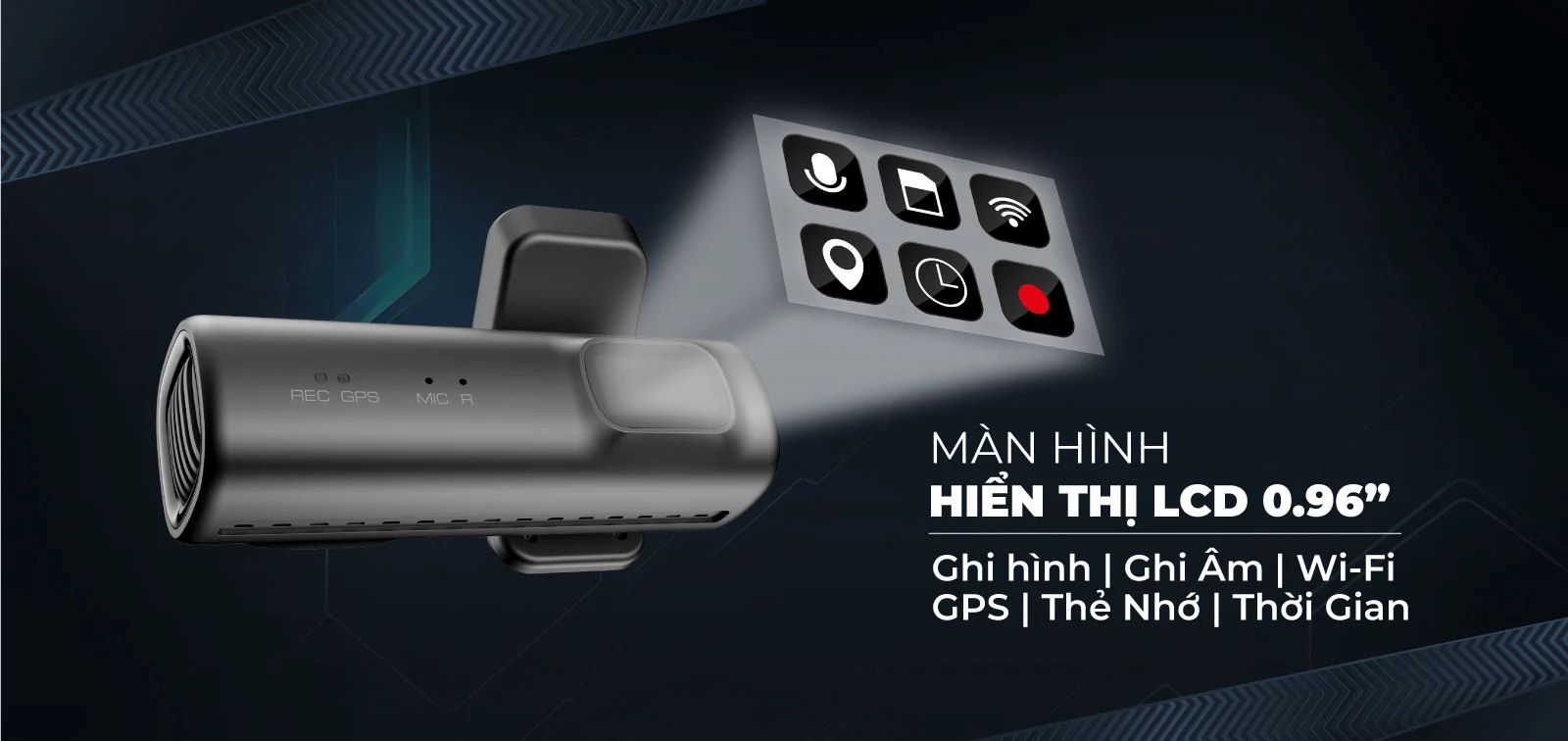 VIETMAP TS-2K LITE Camera hành trình với ống kính ghi hình góc rộng