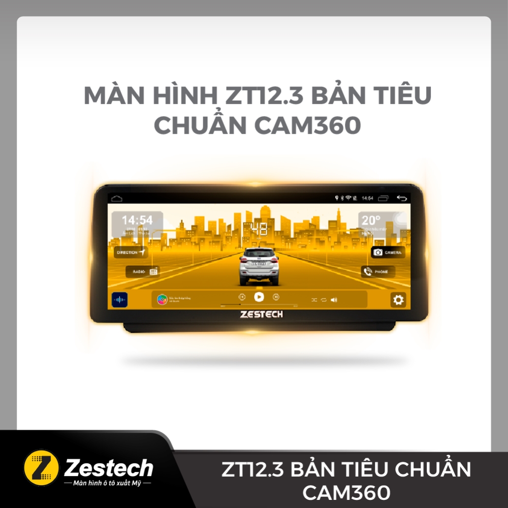 Màn hình ô tô Zestech ZT12.3 Bản Cao Cấp Cam360